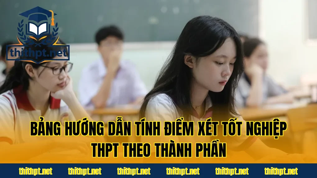 Bảng hướng dẫn tính điểm xét tốt nghiệp THPT theo thành phần
