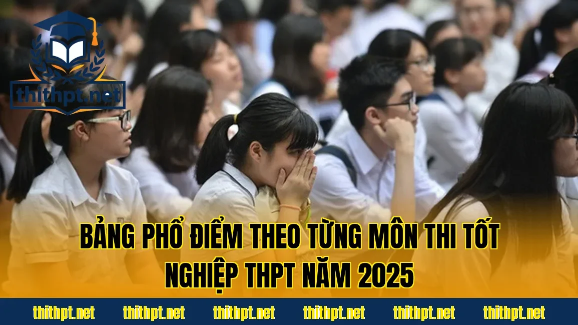 Bảng phổ điểm theo từng môn thi tốt nghiệp THPT năm 2025