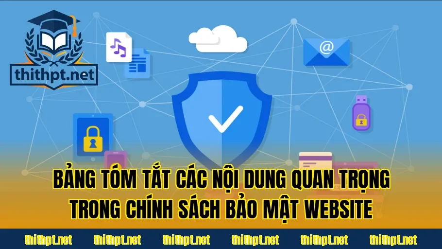 Bảng tóm tắt các nội dung quan trọng trong chính sách bảo mật website