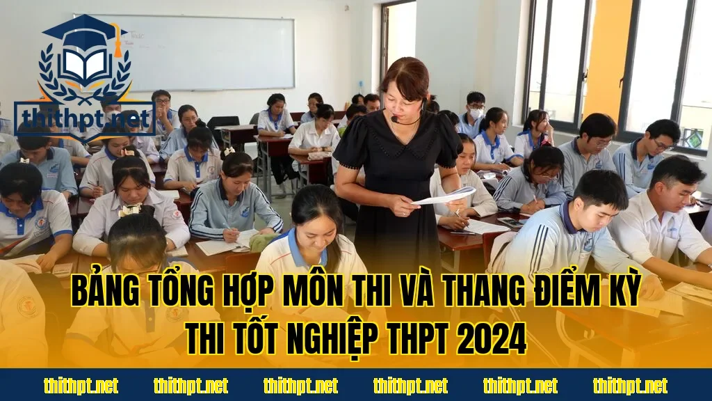 Bảng tổng hợp môn thi và thang điểm kỳ thi tốt nghiệp THPT 2024
