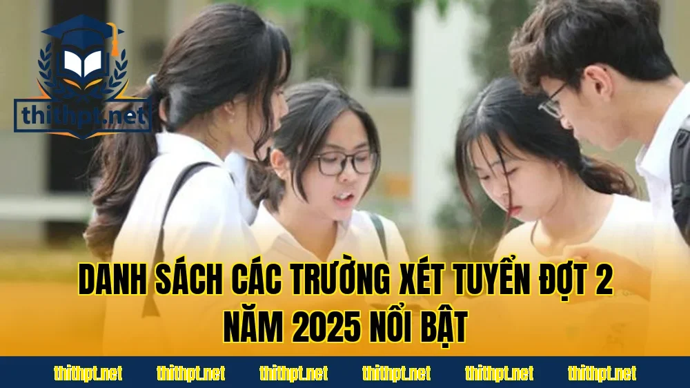 Danh sách các trường xét tuyển đợt 2 năm 2025 nổi bật