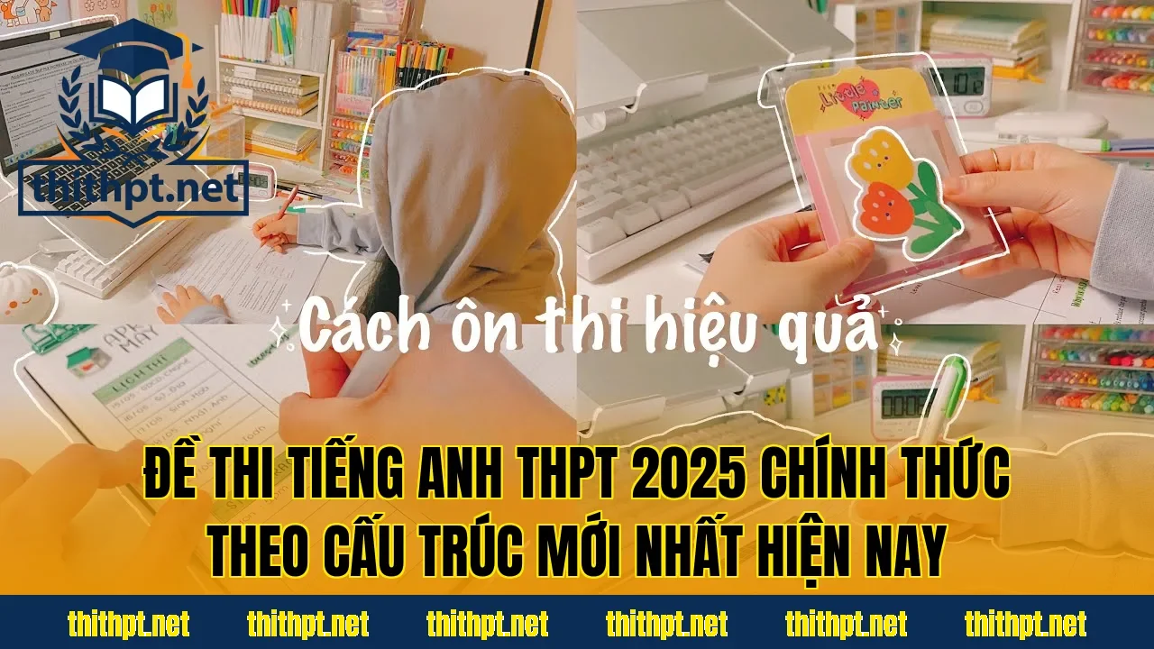 Đề thi tiếng Anh THPT 2025 chính thức theo cấu trúc mới nhất hiện nay