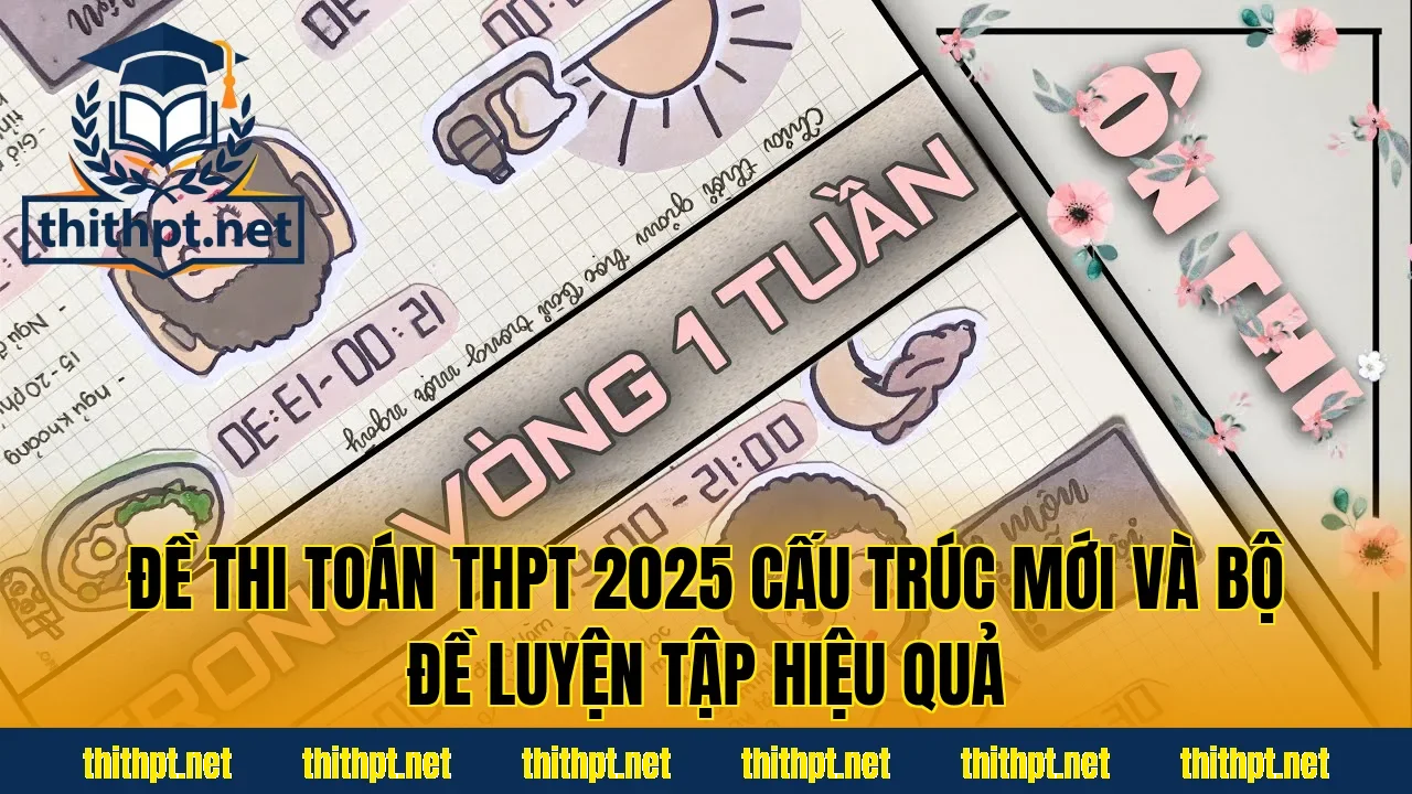 Đề thi Toán THPT 2025 cấu trúc mới và bộ đề luyện tập hiệu quả
