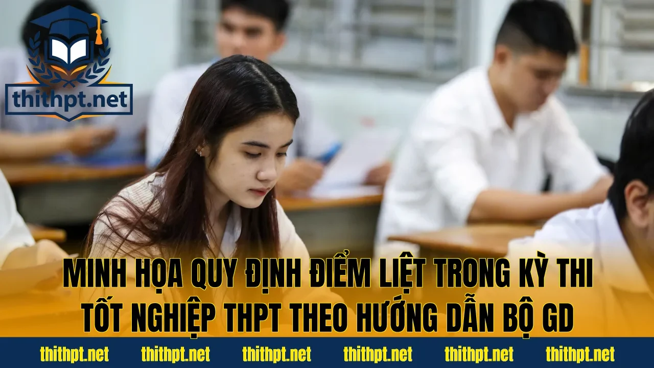 Minh họa quy định điểm liệt trong kỳ thi tốt nghiệp THPT theo hướng dẫn Bộ GD