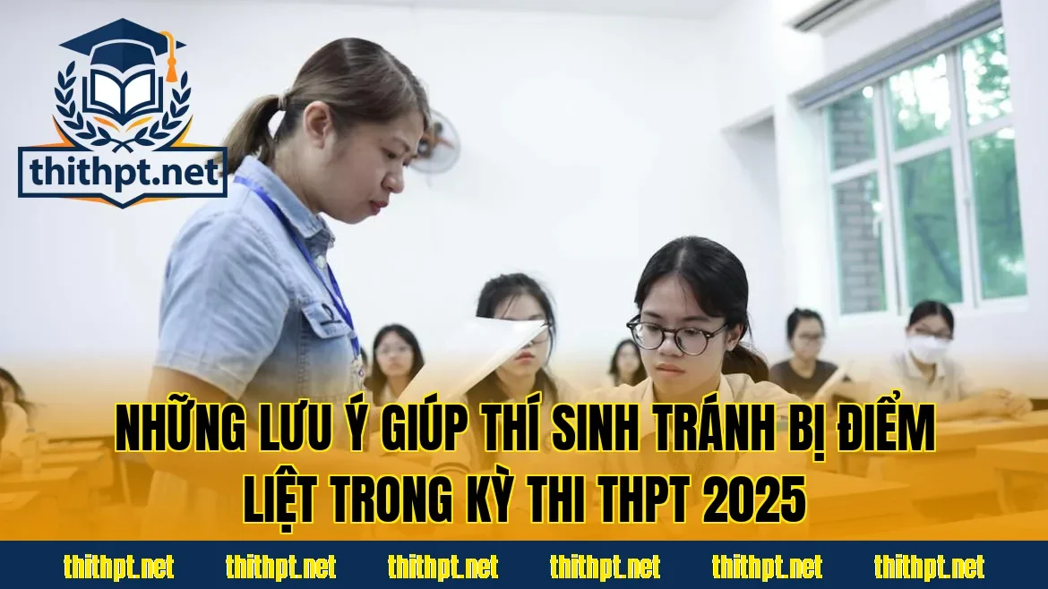 Những lưu ý giúp thí sinh tránh bị điểm liệt trong kỳ thi THPT 2025