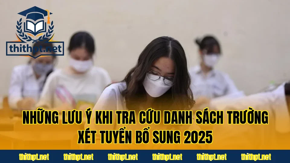 Những lưu ý khi tra cứu danh sách trường xét tuyển bổ sung 2025
