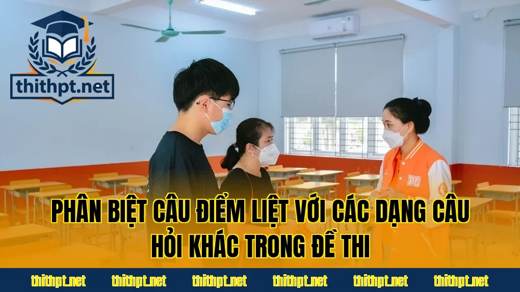 Phân biệt câu điểm liệt với các dạng câu hỏi khác trong đề thi