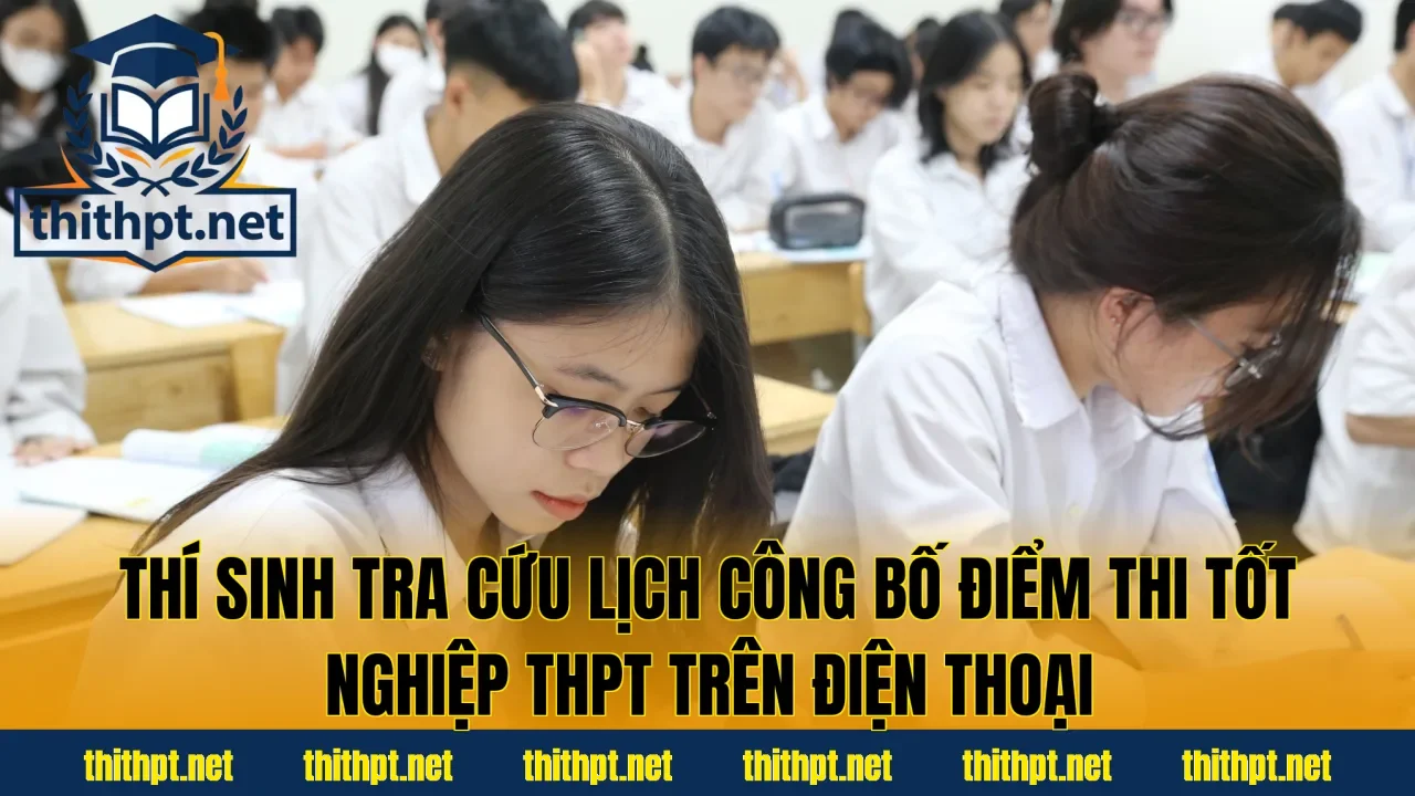 Thí sinh tra cứu lịch công bố điểm thi tốt nghiệp THPT trên điện thoại